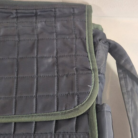 LUG Moped Quilted Crossbody Bag Purse Shoulder Navy Blue Grey Travel Messenger - Picture 3 of 14